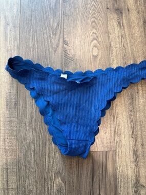 Aerie Scalloped Edge Swim Bottoms - Royal Blue
